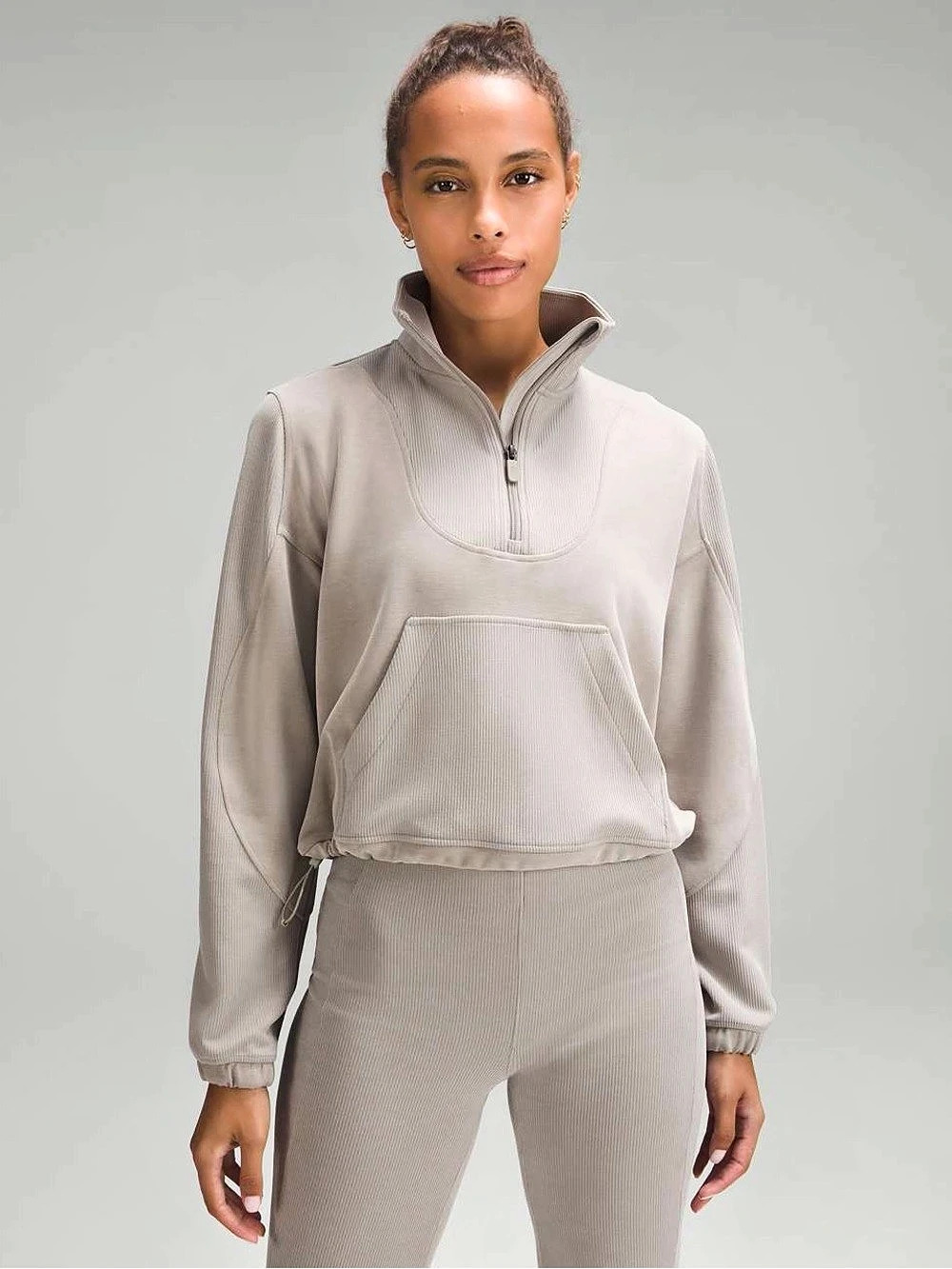 Lululemon Brushed Softstreme Ribbed Half Zip
Riverstone size 4